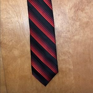 Red and Black Striped Neck Tie